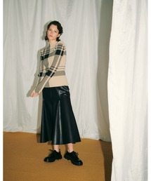 LE CIEL BLEU | Big Check Jacquard Rib Knit(ニット/セーター)