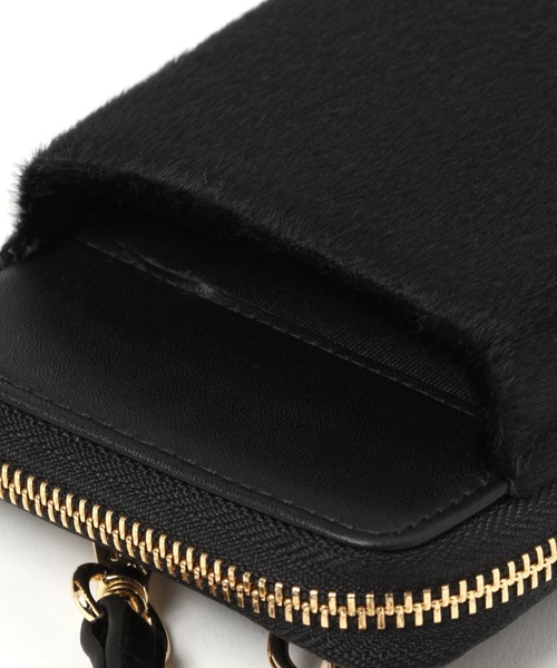 BAYFLOW(ベイフロー)の「フェイクハラコモバイルミニウォレットショルダー(その他小物・レディース・ブラック/ブラウン・FREE)」の7枚目の写真