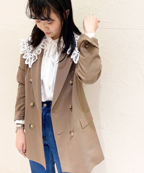 NOLLEY’S(ノーリーズ)の「レースカラー付ロングシャツ(シャツ/ブラウス・レディース・ホワイト/チャコールグレー・38)」の21枚目の写真