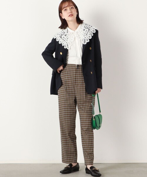 NOLLEY’S(ノーリーズ)の「レースカラー付ロングシャツ(シャツ/ブラウス・レディース・ホワイト/チャコールグレー・38)」の12枚目の写真