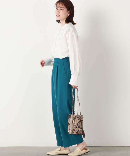 NOLLEY’S(ノーリーズ)の「レースカラー付ロングシャツ(シャツ/ブラウス・レディース・ホワイト/チャコールグレー・38)」の19枚目の写真