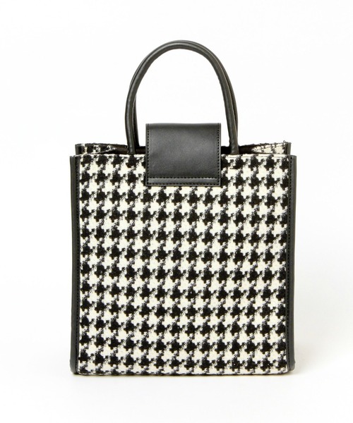 Heather(ヘザー)の「パイピングBOXトート 229086(ハンドバッグ・レディース・ブラック/ハウンドトゥース・ONE SIZE)」の15枚目の写真
