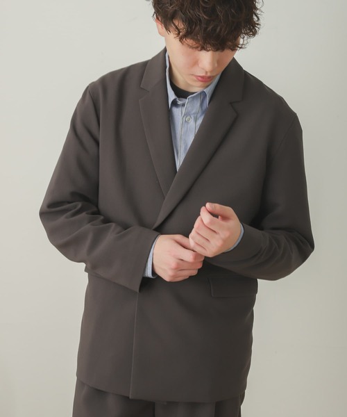 SENSE OF PLACE by URBAN RESEARCH（センスオブプレイスバイアーバンリサーチ）の「『セットアップ対応』ダブルテーラードジャケット（その他アウター・メンズ・ベージュ/ブラウン/チャコールグレー・MEDIUM/LARGE）」の19枚目の写真