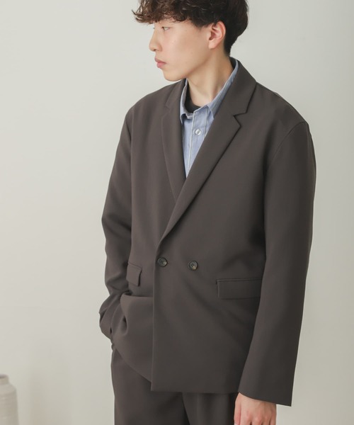 SENSE OF PLACE by URBAN RESEARCH（センスオブプレイスバイアーバンリサーチ）の「『セットアップ対応』ダブルテーラードジャケット（その他アウター・メンズ・ベージュ/ブラウン/チャコールグレー・MEDIUM/LARGE）」の10枚目の写真