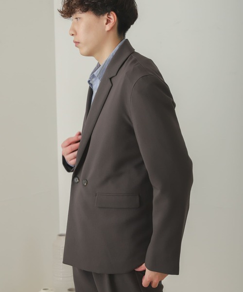 SENSE OF PLACE by URBAN RESEARCH（センスオブプレイスバイアーバンリサーチ）の「『セットアップ対応』ダブルテーラードジャケット（その他アウター・メンズ・ベージュ/ブラウン/チャコールグレー・MEDIUM/LARGE）」の7枚目の写真