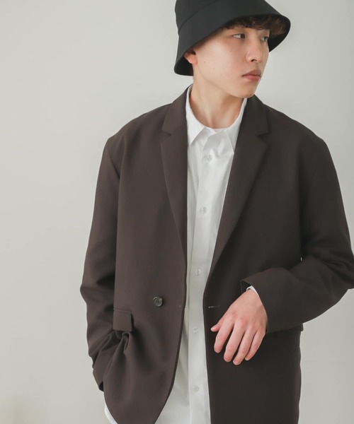 SENSE OF PLACE by URBAN RESEARCH（センスオブプレイスバイアーバンリサーチ）の「『セットアップ対応』ダブルテーラードジャケット（その他アウター・メンズ・ベージュ/ブラウン/チャコールグレー・MEDIUM/LARGE）」の16枚目の写真