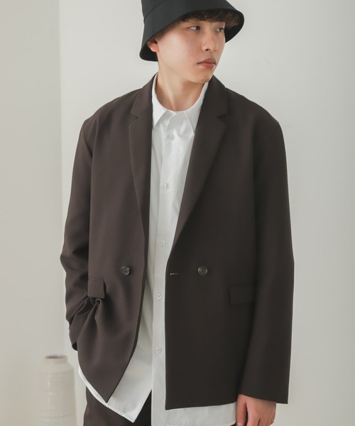 SENSE OF PLACE by URBAN RESEARCH（センスオブプレイスバイアーバンリサーチ）の「『セットアップ対応』ダブルテーラードジャケット（その他アウター・メンズ・ベージュ/ブラウン/チャコールグレー・MEDIUM/LARGE）」の22枚目の写真