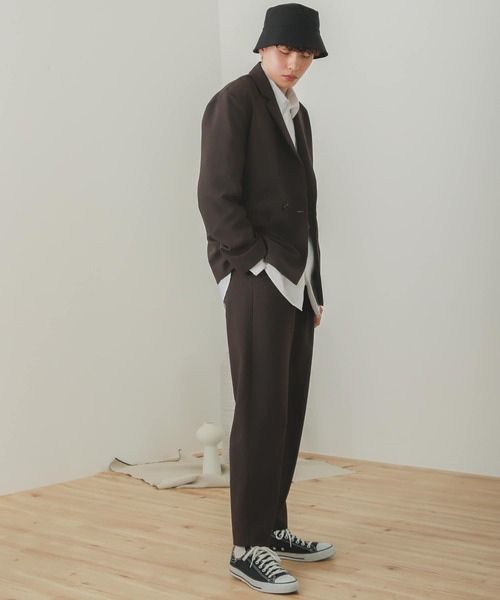 SENSE OF PLACE by URBAN RESEARCH（センスオブプレイスバイアーバンリサーチ）の「『セットアップ対応』ダブルテーラードジャケット（その他アウター・メンズ・ベージュ/ブラウン/チャコールグレー・MEDIUM/LARGE）」の20枚目の写真