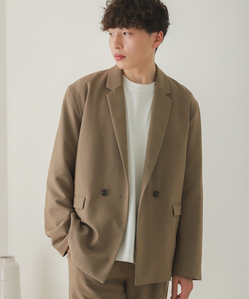 SENSE OF PLACE by URBAN RESEARCH（センスオブプレイスバイアーバンリサーチ）の「『セットアップ対応』ダブルテーラードジャケット（その他アウター・メンズ・ベージュ/ブラウン/チャコールグレー・MEDIUM/LARGE）」の14枚目の写真