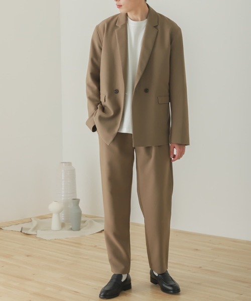 SENSE OF PLACE by URBAN RESEARCH（センスオブプレイスバイアーバンリサーチ）の「『セットアップ対応』ダブルテーラードジャケット（その他アウター・メンズ・ベージュ/ブラウン/チャコールグレー・MEDIUM/LARGE）」の17枚目の写真
