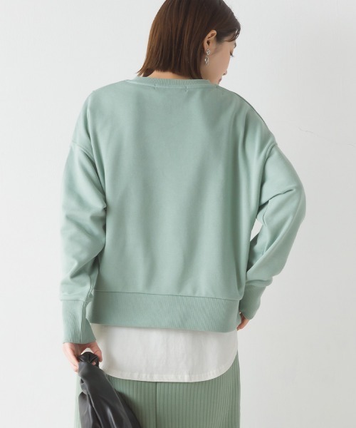 OMNES(オムネス)の「裏毛サイドリボンスウェットアンサンブル(Tシャツ/カットソー・レディース・モカ/ミント/ブラック/ベージュ・FREE)」の11枚目の写真