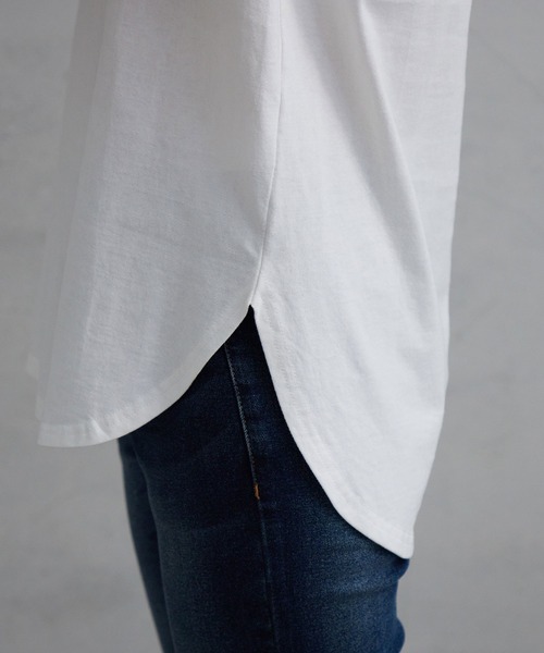 OMNES(オムネス)の「裏毛サイドリボンスウェットアンサンブル(Tシャツ/カットソー・レディース・モカ/ミント/ブラック/ベージュ・FREE)」の6枚目の写真