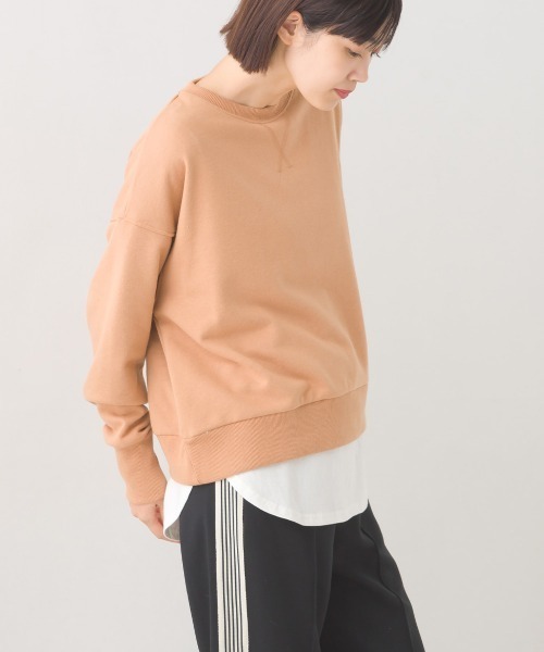 OMNES(オムネス)の「裏毛サイドリボンスウェットアンサンブル(Tシャツ/カットソー・レディース・モカ/ミント/ブラック/ベージュ・FREE)」の18枚目の写真