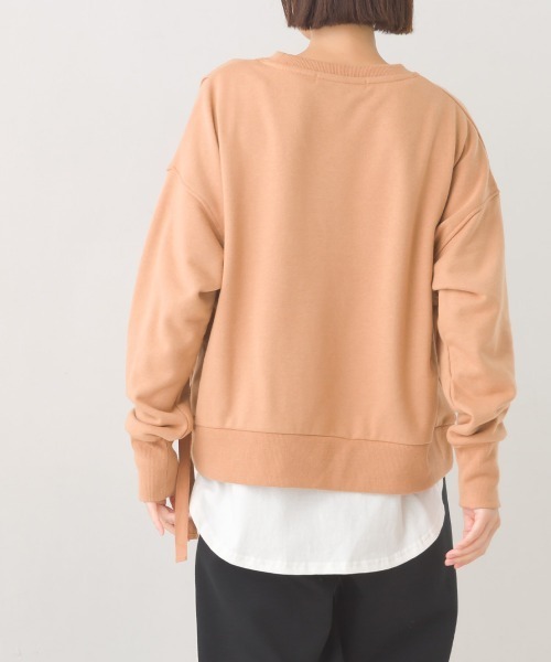 OMNES(オムネス)の「裏毛サイドリボンスウェットアンサンブル(Tシャツ/カットソー・レディース・モカ/ミント/ブラック/ベージュ・FREE)」の19枚目の写真