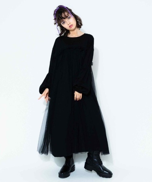 Candy Stripper（キャンディストリッパー）の「FASCINATING SHEER ドレス（ワンピース・レディース・ネイビー/ブラック・2）」の3枚目の写真