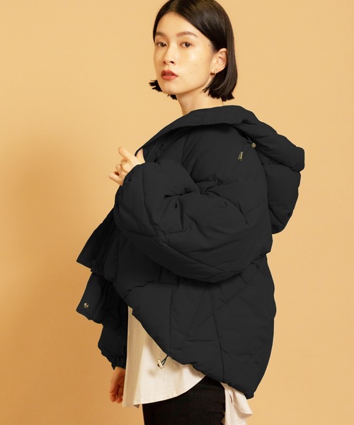 CIENA（シエナ）の「エコダウンダイヤキルティングジャケット（ダウンジャケット/コート・レディース・ブラック/ブルー/アイボリー/ミント/モカ/グレー系その他・FREE）」の8枚目の写真