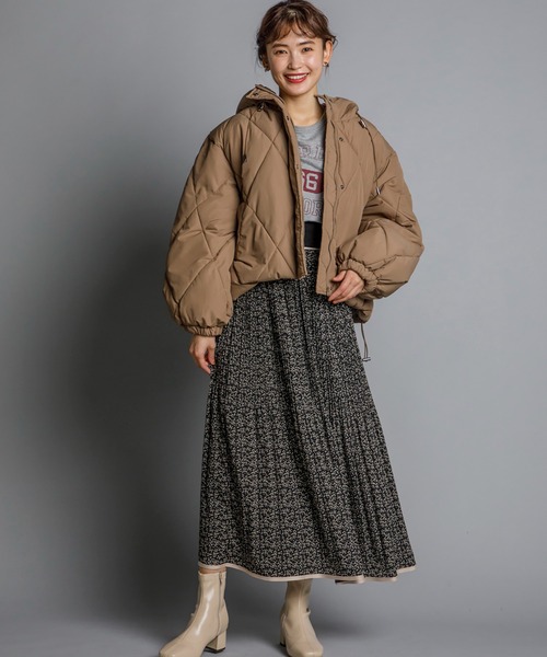 CIENA（シエナ）の「エコダウンダイヤキルティングジャケット（ダウンジャケット/コート・レディース・ブラック/ブルー/アイボリー/ミント/モカ/グレー系その他・FREE）」の15枚目の写真