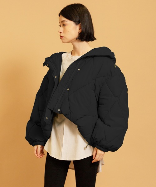 CIENA（シエナ）の「エコダウンダイヤキルティングジャケット（ダウンジャケット/コート・レディース・ブラック/ブルー/アイボリー/ミント/モカ/グレー系その他・FREE）」の22枚目の写真