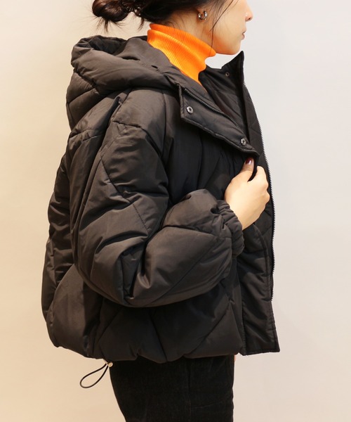 CIENA（シエナ）の「エコダウンダイヤキルティングジャケット（ダウンジャケット/コート・レディース・ブラック/ブルー/アイボリー/ミント/モカ/グレー系その他・FREE）」の21枚目の写真