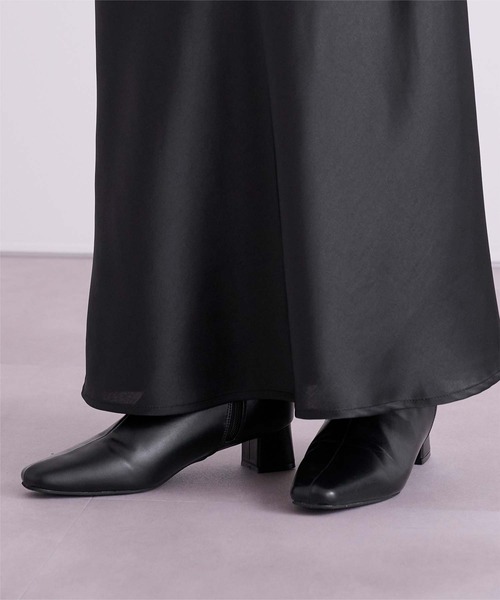 UR'S（ユアーズ）の「4.5cmスクエアトゥブーツ（ブーツ・レディース・ベージュ系その他/ホワイト/ベージュ/ボルドー/ブラック/ミント/アイボリー/ダークブラウン・S/M/L/LL）」の14枚目の写真