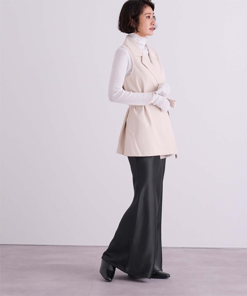 UR'S（ユアーズ）の「4.5cmスクエアトゥブーツ（ブーツ・レディース・ベージュ系その他/ホワイト/ベージュ/ボルドー/ブラック/ミント/アイボリー/ダークブラウン・S/M/L/LL）」の16枚目の写真