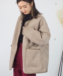 tiptop（ティップトップ）の「フェイクムートンパイピングリバーシブルブルゾン（ムートンコート）」