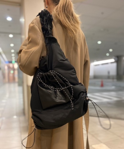 PROTCOL（プロトコル）の「PROTCOL(プロトコル ) FRIL TOTE BAG/PC21W-007（ショルダーバッグ・レディース・ブラック/ネイビー・FREE）」の16枚目の写真