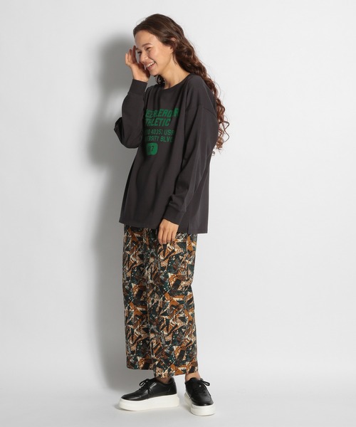 niko and...（ニコアンド）の「ヘビーコットンロゴロンＴ（Tシャツ/カットソー・レディース・オフホワイト/ボルドー/クリーム/チャコール・MEDIUM/LARGE）」の13枚目の写真