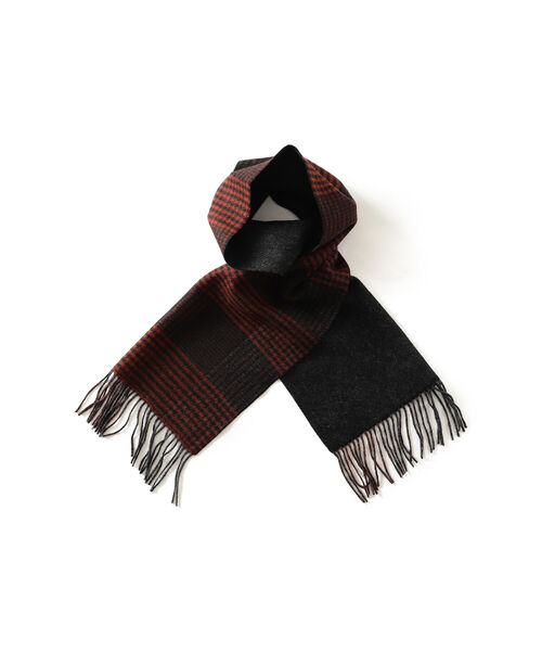 BEAMS LIGHTS(ビームスライツ)の「BEAMS LIGHTS / リバーシブル チェック マフラー(マフラー・メンズ・ブルー/グレー/グリーン・ONE SIZE)」の4枚目の写真