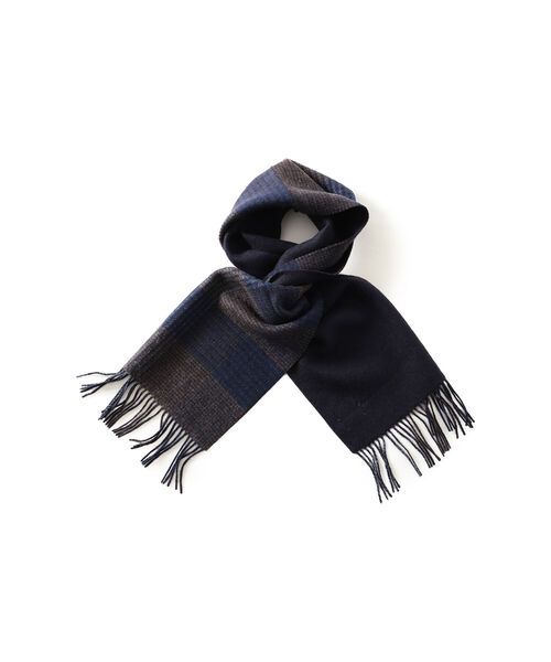 BEAMS LIGHTS(ビームスライツ)の「BEAMS LIGHTS / リバーシブル チェック マフラー(マフラー・メンズ・ブルー/グレー/グリーン・ONE SIZE)」の7枚目の写真