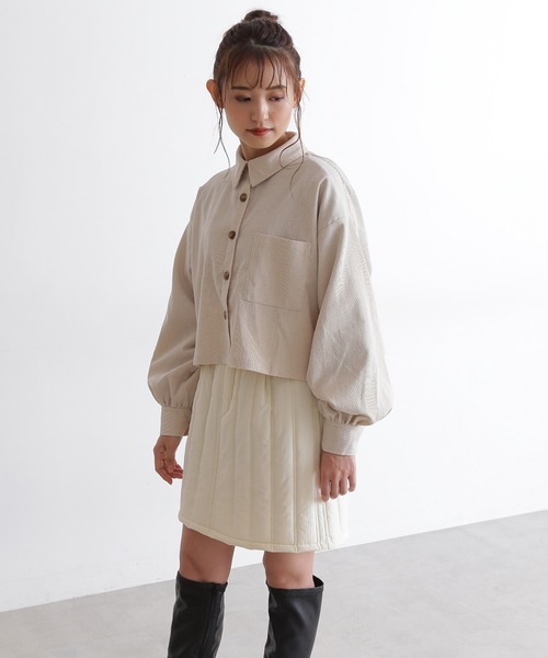 FREE'S MART（フリーズマート）の「◆ボリュームスリーブ短丈シャツ（シャツ/ブラウス・レディース・ホワイト/ブラウン系その他/ブラック系その他・FREE）」の20枚目の写真