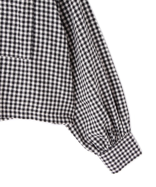 FREE'S MART（フリーズマート）の「◆ボリュームスリーブ短丈シャツ（シャツ/ブラウス・レディース・ホワイト/ブラウン系その他/ブラック系その他・FREE）」の6枚目の写真