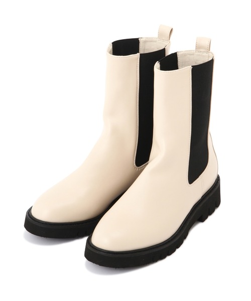 NATURAL BEAUTY BASIC（ナチュラルビューティーベーシック）の「サイドゴアトラックブーツ/0171287970（ブーツ・レディース・オフホワイト/ブラック・SMALL/MEDIUM/LARGE）」の7枚目の写真