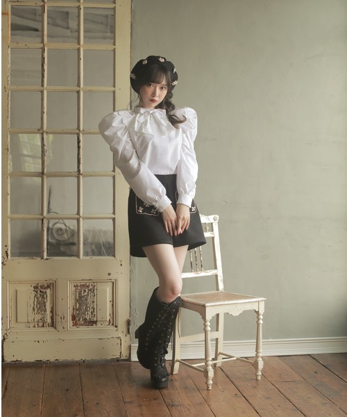 Swankiss(スワンキス)の「DR sweet TOPS(シャツ/ブラウス・レディース・ホワイト/ブラック/ベージュ・FREE)」の9枚目の写真
