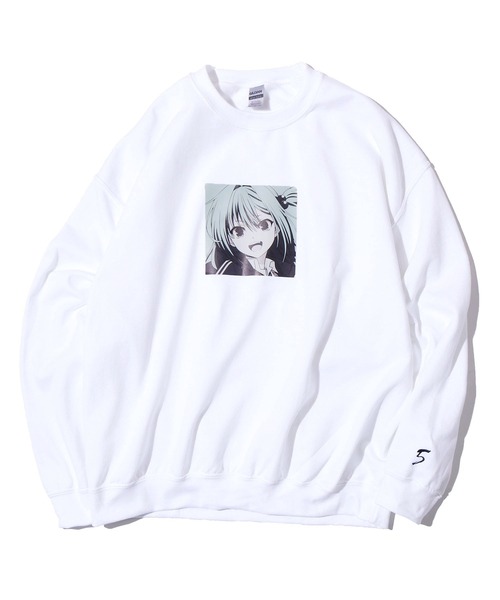 ROOPTOKYO（ループトウキョウ）の「【ROOPTOKYOオリジナル】出会って5秒でバトル 天翔優利プリント 刺繍 スウェットトレーナー アニメプリント 裏起毛 優利（スウェット・メンズ・ホワイト/ピンク/ブラック・M/L/XXL/XL）」の12枚目の写真