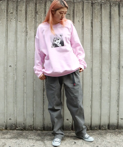 ROOPTOKYO（ループトウキョウ）の「【ROOPTOKYOオリジナル】出会って5秒でバトル 天翔優利プリント 刺繍 スウェットトレーナー アニメプリント 裏起毛 優利（スウェット・メンズ・ホワイト/ピンク/ブラック・M/L/XXL/XL）」の20枚目の写真