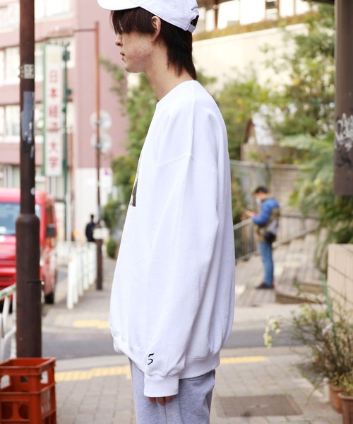 ROOPTOKYO（ループトウキョウ）の「【ROOPTOKYOオリジナル】出会って5秒でバトル 天翔優利プリント 刺繍 スウェットトレーナー アニメプリント 裏起毛 優利（スウェット・メンズ・ホワイト/ピンク/ブラック・M/L/XXL/XL）」の10枚目の写真