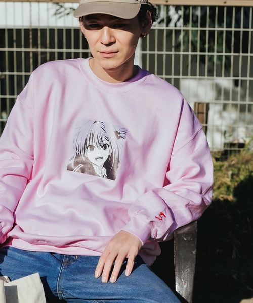 ROOPTOKYO（ループトウキョウ）の「【ROOPTOKYOオリジナル】出会って5秒でバトル 天翔優利プリント 刺繍 スウェットトレーナー アニメプリント 裏起毛 優利（スウェット・メンズ・ホワイト/ピンク/ブラック・M/L/XXL/XL）」の22枚目の写真