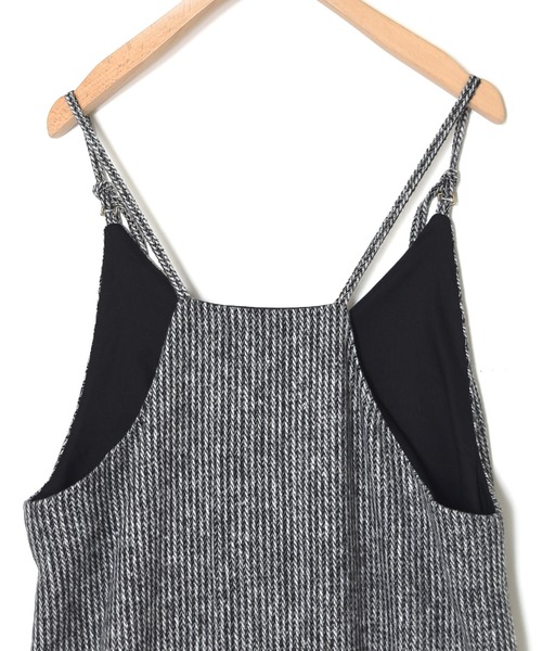 Alley by w closet（アリーバイダブルクローゼット）の「【Alley】起毛ストライプキャミワンピース（ワンピース・レディース・グレー・FREE）」の5枚目の写真