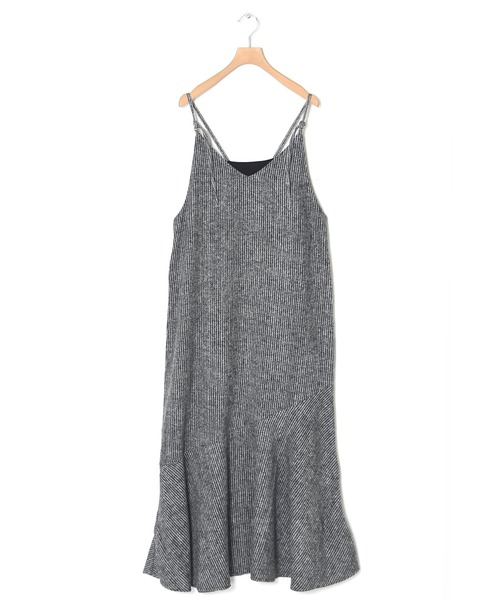 Alley by w closet（アリーバイダブルクローゼット）の「【Alley】起毛ストライプキャミワンピース（ワンピース・レディース・グレー・FREE）」の7枚目の写真