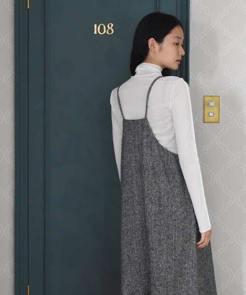 Alley by w closet（アリーバイダブルクローゼット）の「【Alley】起毛ストライプキャミワンピース（ワンピース・レディース・グレー・FREE）」の16枚目の写真