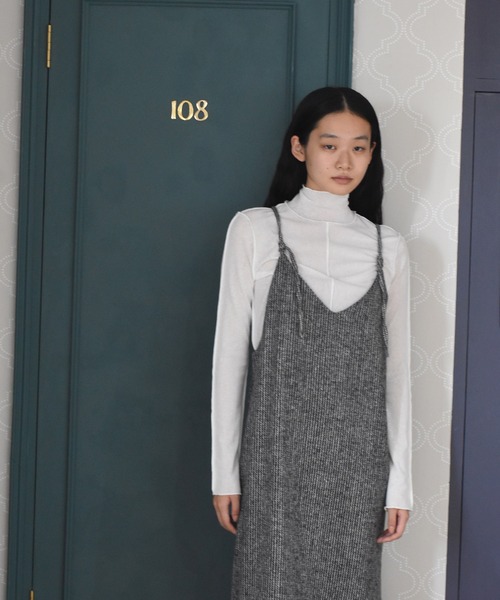 Alley by w closet（アリーバイダブルクローゼット）の「【Alley】起毛ストライプキャミワンピース（ワンピース・レディース・グレー・FREE）」の13枚目の写真