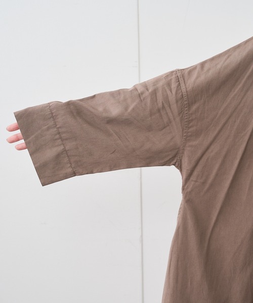 PUAL CE CIN（ピュアルセシン）の「製品染めプリントワンピース（ワンピース・レディース・ベージュ/ブルー/モカ/スミクロ・FREE）」の9枚目の写真