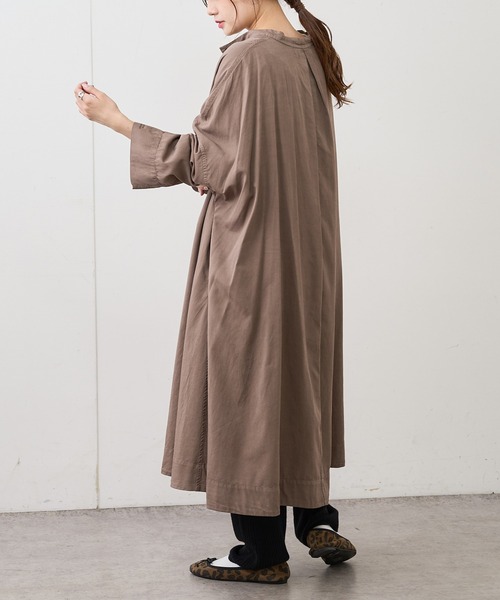 PUAL CE CIN（ピュアルセシン）の「製品染めプリントワンピース（ワンピース・レディース・ベージュ/ブルー/モカ/スミクロ・FREE）」の13枚目の写真