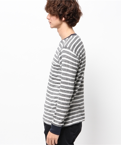 OUTLET(アウトレット)の「【Ciaopanic】ネップボーダー配色ポケTee(Tシャツ/カットソー・メンズ・ネイビー/ホワイト/ブルー・MEDIUM/LARGE)」の10枚目の写真