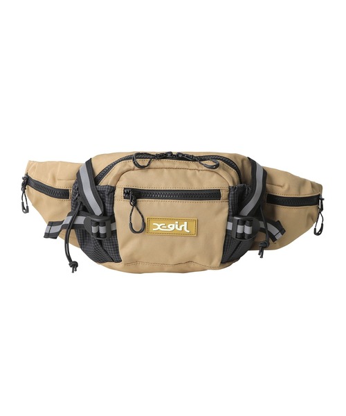 X-girl（エックスガール）の「RUBBER BOX LOGO HIP BAG（ボディバッグ