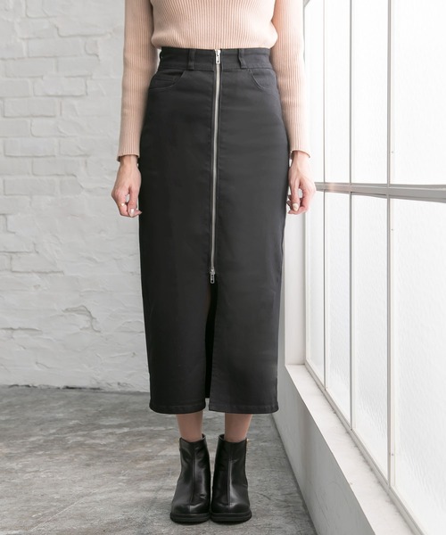 Newlyme(ニューリーミー)の「フロントジップストレッチタイトスカート(スカート・レディース・ブラック・SMALL/MEDIUM/LARGE/X-LARGE/XX-LARGE/X-SMALL)」の6枚目の写真