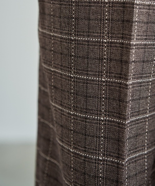 STYLE DELI(スタイルデリ)の「ステッチチェック柄ワイドパンツ(その他パンツ・レディース・ブラック/ブラウン・01/02)」の11枚目の写真