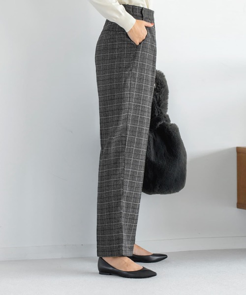 STYLE DELI(スタイルデリ)の「ステッチチェック柄ワイドパンツ(その他パンツ・レディース・ブラック/ブラウン・01/02)」の12枚目の写真