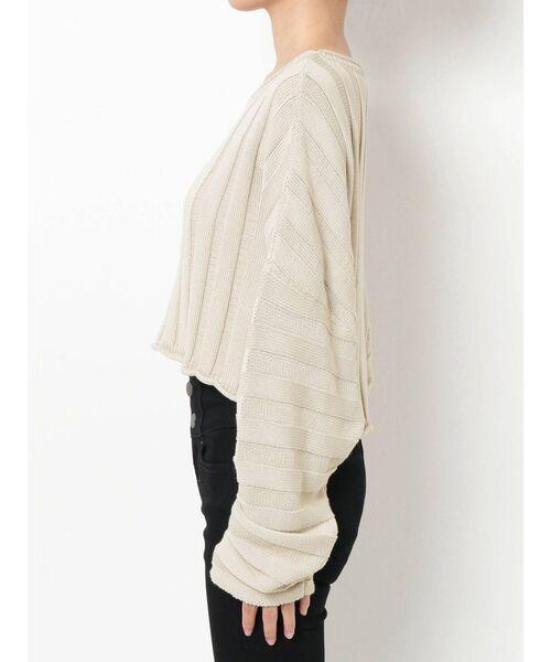 EMODA（エモダ）の「ルーズワイドデコルテニット（ニット/セーター・レディース・アイボリー/グレー/ブラック/ブルー・FREE）」の15枚目の写真